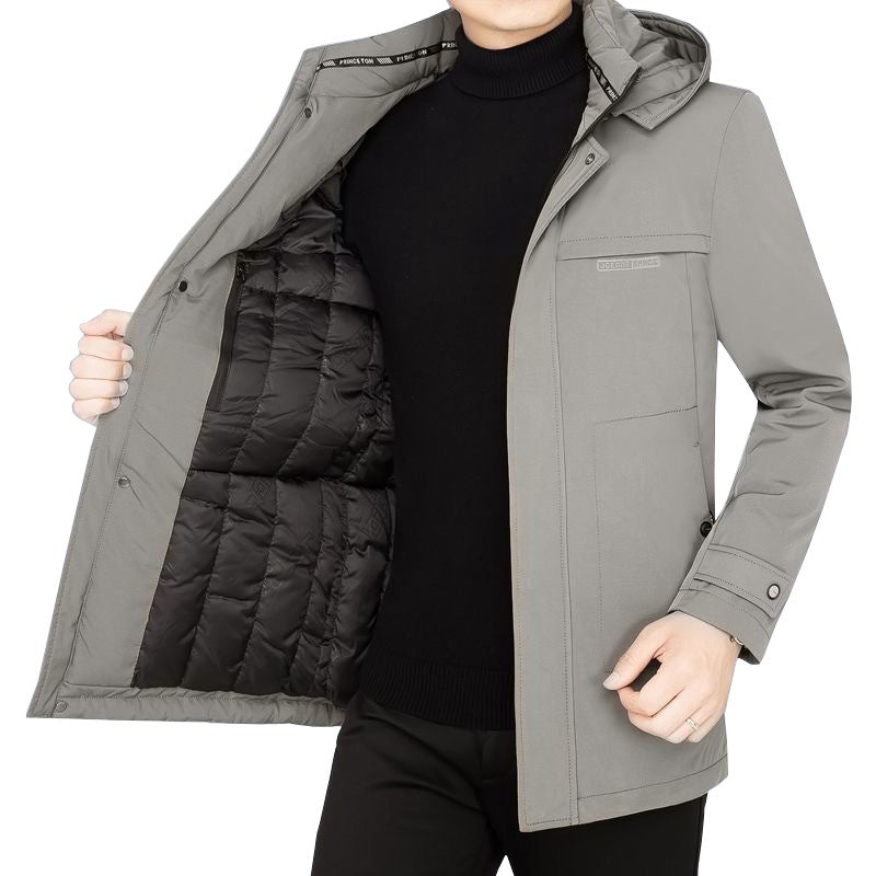 Herren Wasserabweisender Funktions-Mantel mit abnehmbarer Stepp-Innenjacke EB