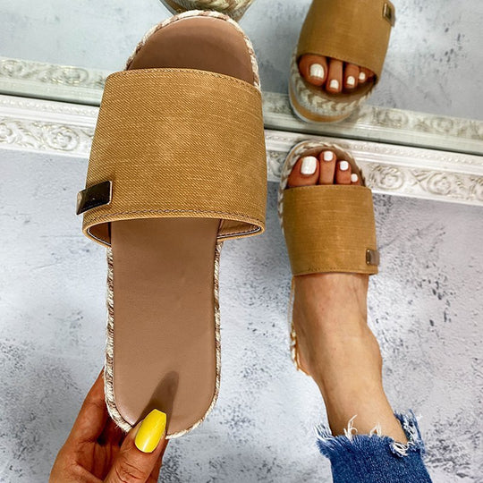Damen Komfortable Keil-Sandalen EB