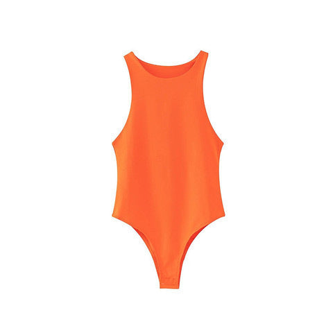Damen Figurbetontes Tanktop mit breitem Trägerdesign EB