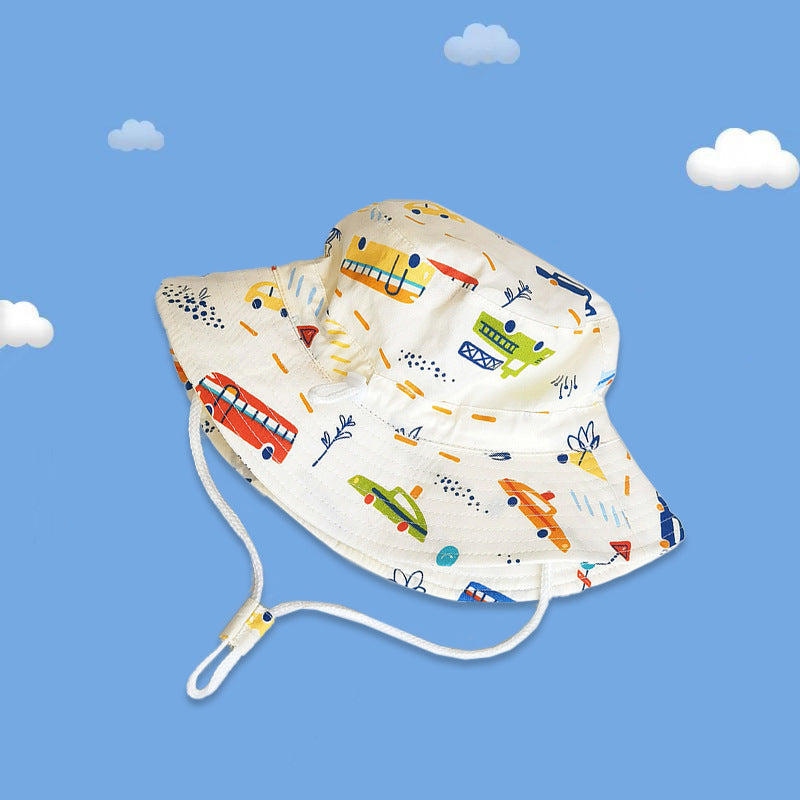 Kinder Sonnenhut mit fröhlichem Motiven EB
