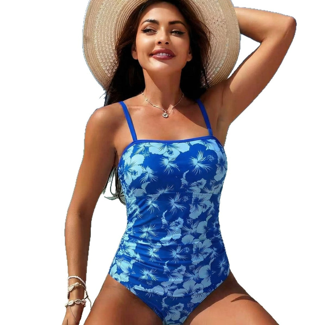 Damen Eleganter Floral Badeanzug mit moderner Silhouette EB
