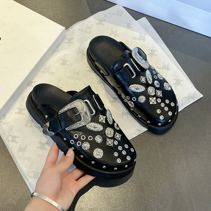 Damen Clogs mit aufwendigem Schmuckdesign EB