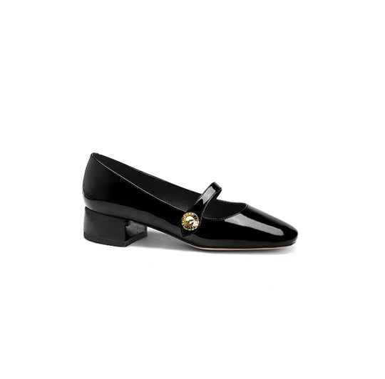 Damen elegante Mary Jane Ballerinas mit modischer Schnalle EB