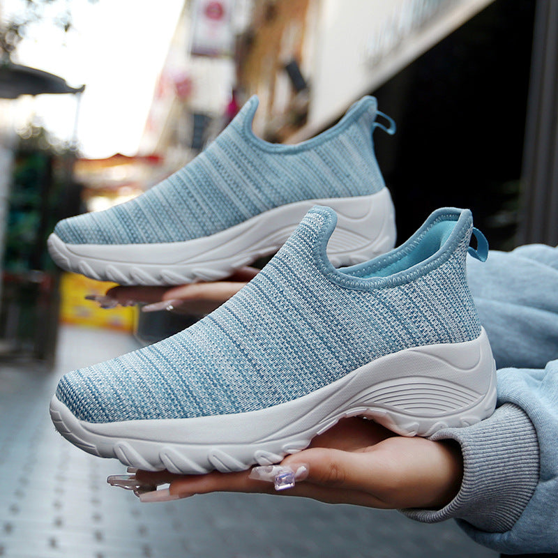 Damen Komfortable und atmungsaktive Freizeitschuhe mit flexiblem Slip-On Design EB