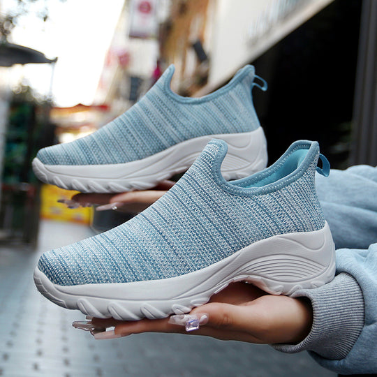 Damen Komfortable und atmungsaktive Freizeitschuhe mit flexiblem Slip-On Design EB