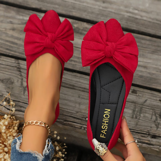 Damen Ballerinas mit modischem Schleifen-Design EB