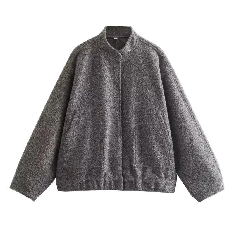 Damen coole Oversize-Jacke aus weichem Wollmix EB