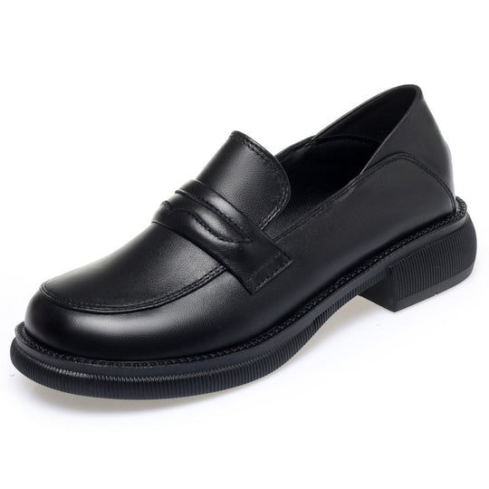 Damen Klassische Mokassins mit modischem Riemen und bequemer Sohle EB