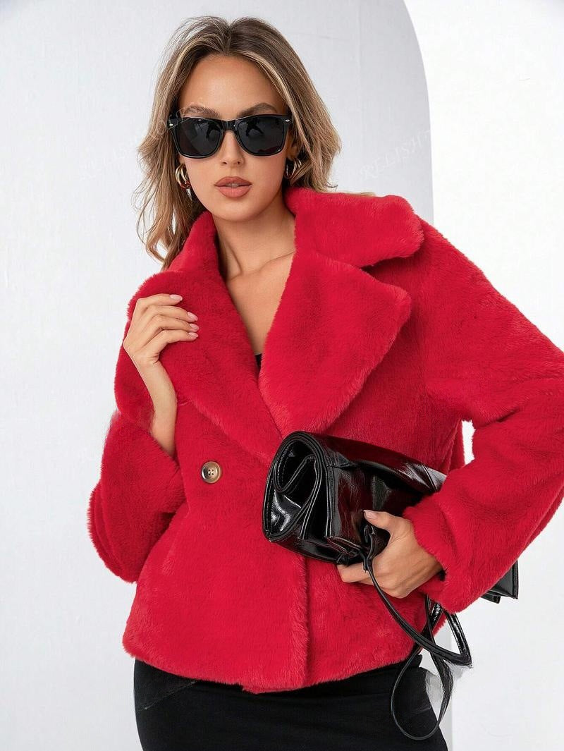 Damen Trendige und weiche Teddyjacke EB