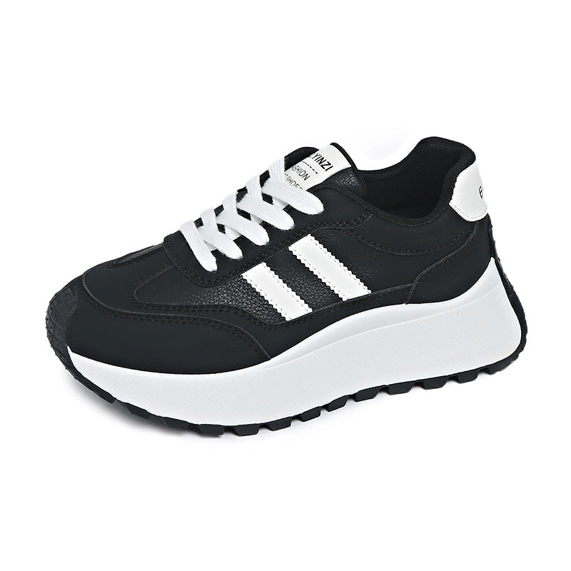 Damen sportliche Plateau Sneakers mit atmungsaktiver Mesh-Oberfläche EB