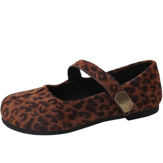 Damen Ballerinas mit elegantem Schnallenverschluss aus hochwertigem Wildleder EB