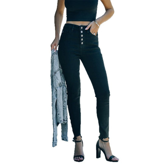 Damen Hochgesetzte Jeanshose im modernen Skinny Fit EB