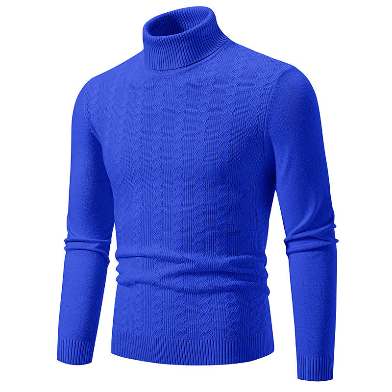 Herren Komfortabler Rollkragenpullover mit strukturiertem Design und hochwertiger Baumwolle EB
