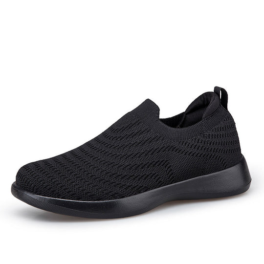 Damen nan Feinstrick-Ballerina-Sneaker mit elastischem Einstieg, gepolstertem Komfortfußbett und flexibler Leichtsohle EB