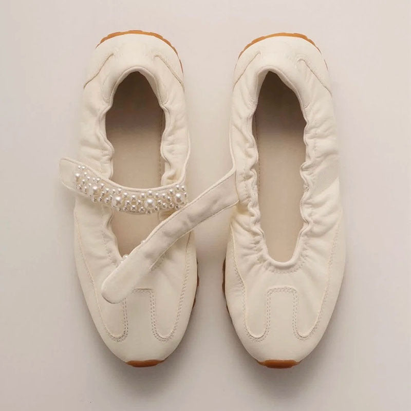 Damen Sneakers mit eleganter Perlenverzierung und modebewusstem Design EB