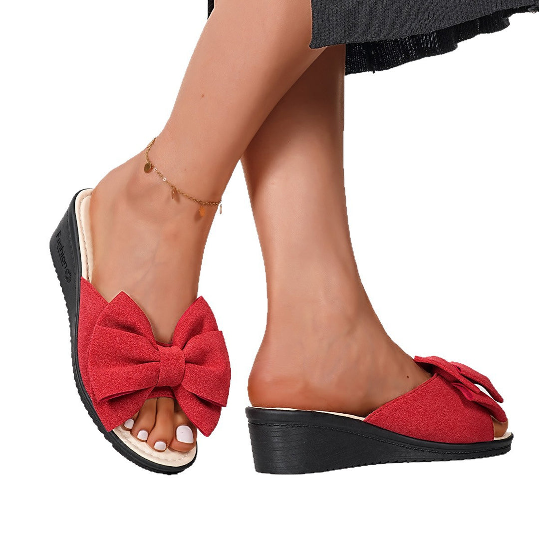Damen Sandalen mit großem Schleifen-Design EB
