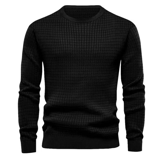 Herren eleganter Strickpullover mit strukturierter Oberfläche EB