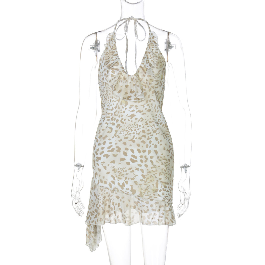 Damen Verspieltes Sommerkleid mit Raffungen und asymmetrischem Saum EB