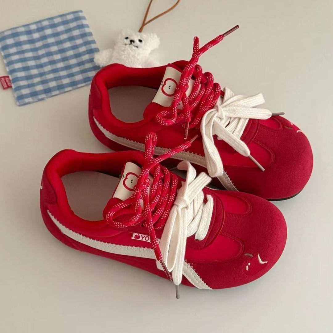 Damen Sportliche Sneakers mit verspieltem Obstmotiv EB