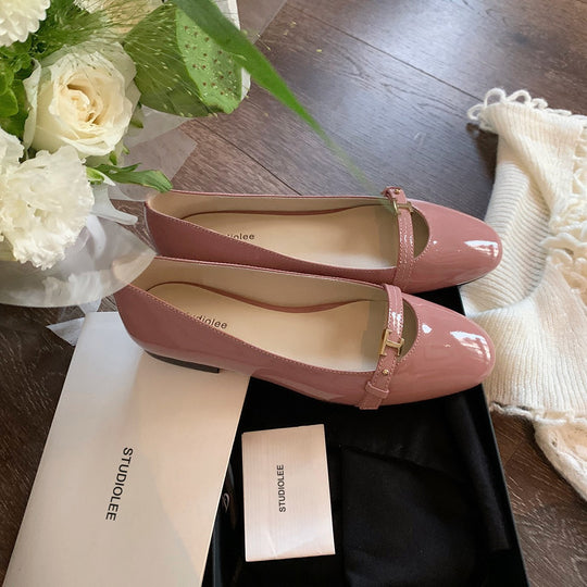 Damen Ballerina-Schuhe mit elegantem Riemendesign und modischen Akzenten EB