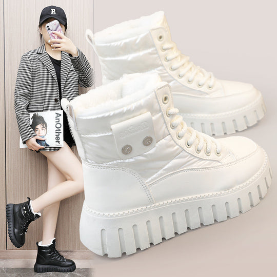 Damen modische Winterstiefel mit temperaturisolierendem Innenfutter und rutschfester Sohle EB