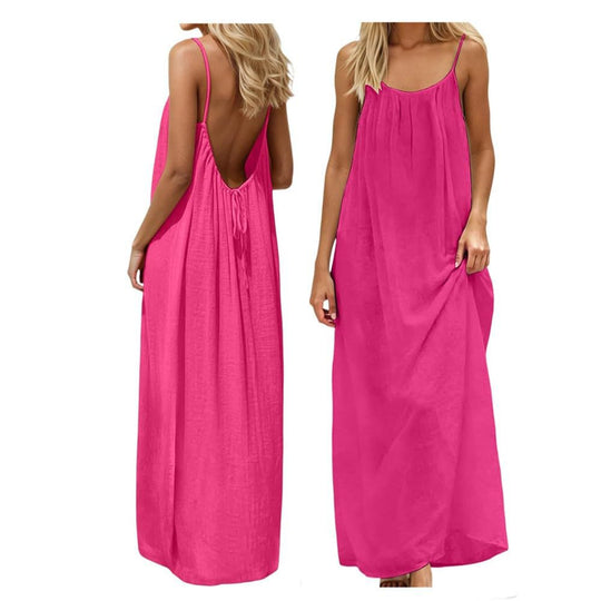 Damen Maxikleid mit tiefem Rücken EB