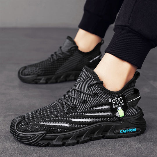 Herren leichte gestrickte Trail‑Sneaker mit sockenähnlichem Einstieg und stoßdämpfender Profilsohle EB