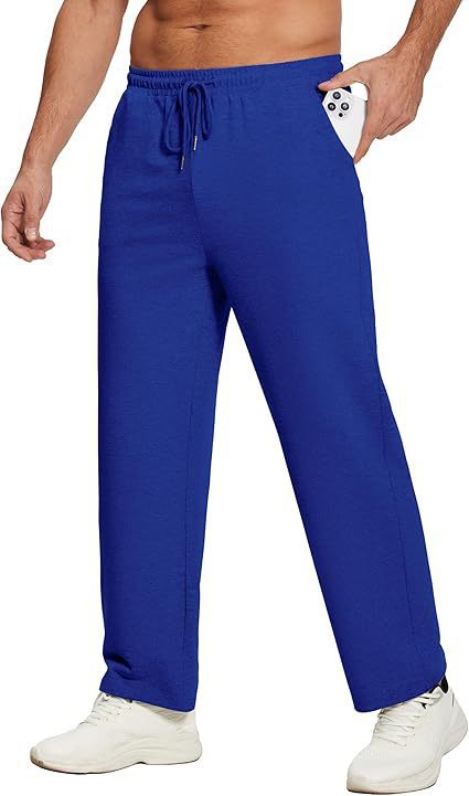 Herren nan locker fallende Loungehose aus softem Jersey mit Kordelzug, elastischem Bund und geradem Bein EB