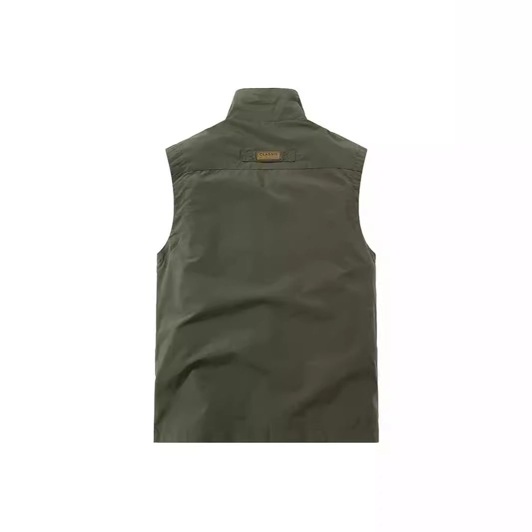 Herren Packbare Funktionsweste mit atmungsaktivem Mesh‑Innenfutter und Mehrfachtaschen EB