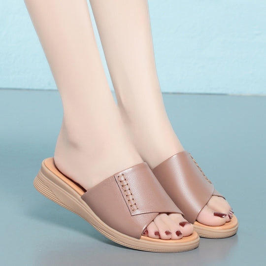 Damen Komfortable Wedgesandaletten mit elegantem Riemen und rutschfester Sohle EB