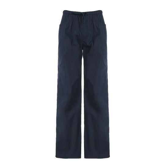 Damen Bequeme Freizeit Hose mit elastischem Bund und praktischen Taschen EB