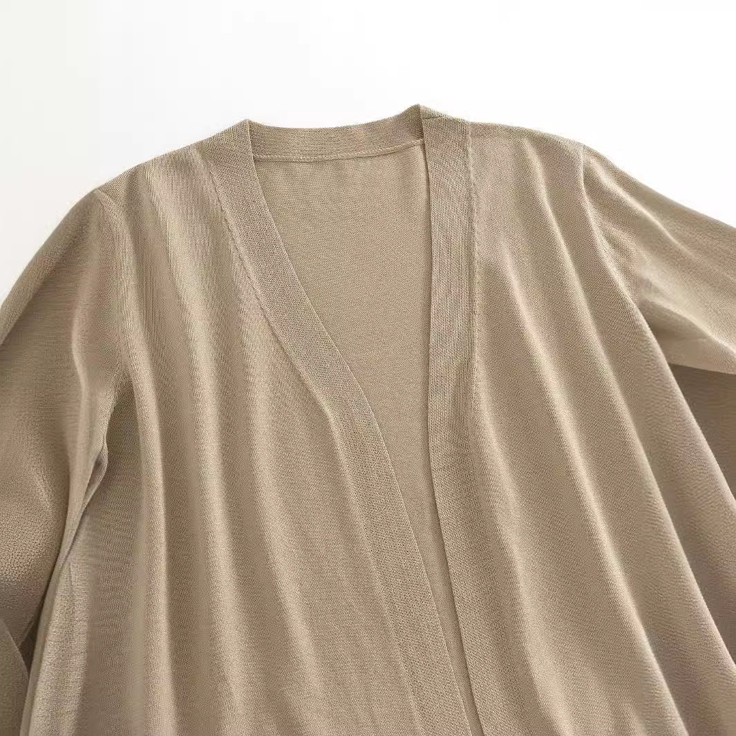 Damen lässiger Strickcardigan im minimalistischen Design EB
