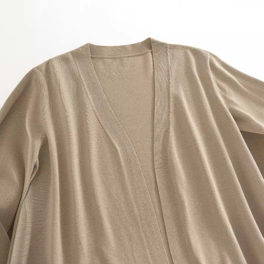 Damen lässiger Strickcardigan im minimalistischen Design EB