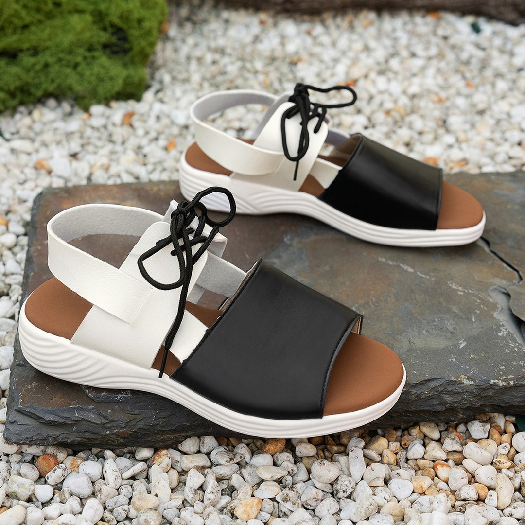 Damen Komfortable Offene Sandalen mit modischen Riemen EB