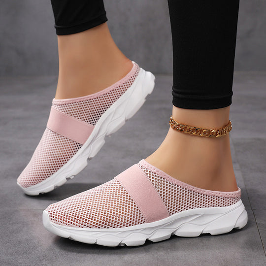 Damen Atmungsaktive Slip-On Sneakers mit flexiblem Mesh-Obermaterial EB