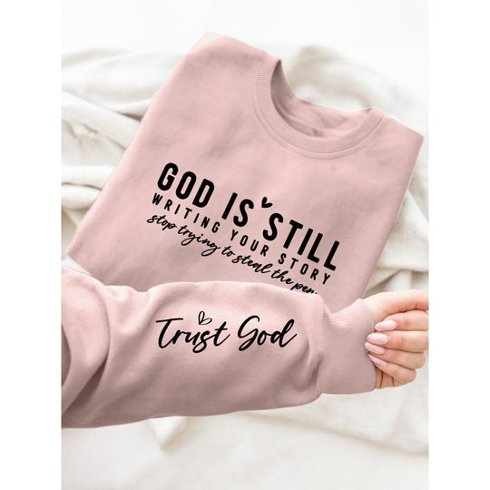 Damen Sweatshirt mit inspirierendem Schriftzug und weichem Material EB