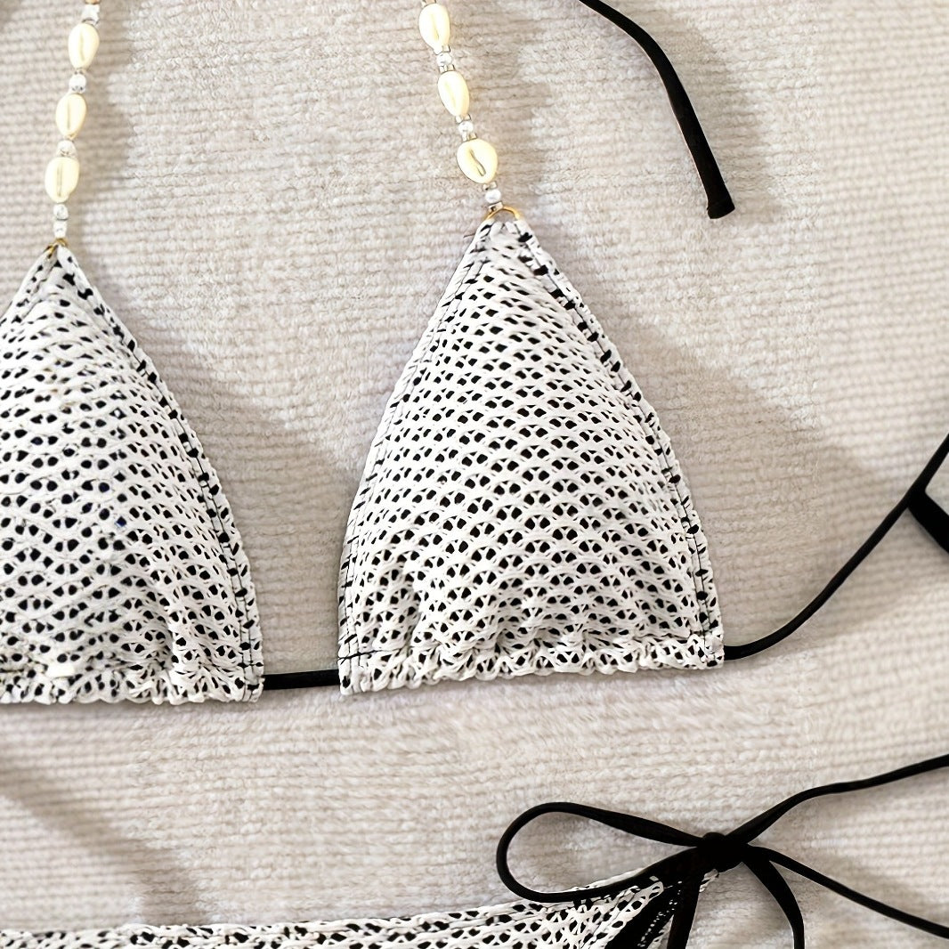 Damen Triangel-Bikini mit Muscheldetails EB