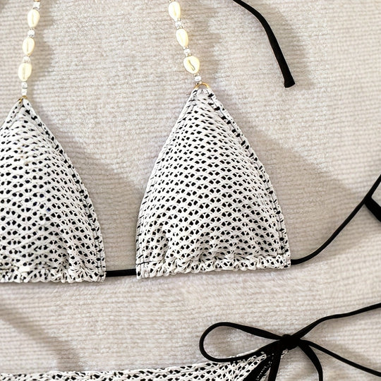 Damen Triangel-Bikini mit Muscheldetails EB
