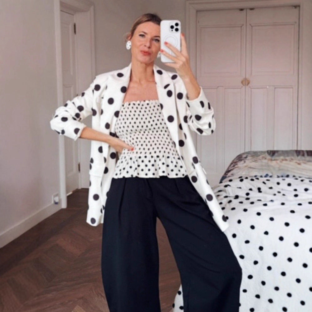Damen modischer Blazer mit Punkten EB
