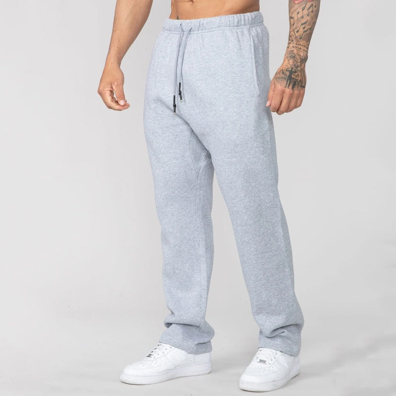 Herren nan Straight‑Leg Sweatpants aus French‑Terry mit elastischem Komfortbund und Kordelzug EB