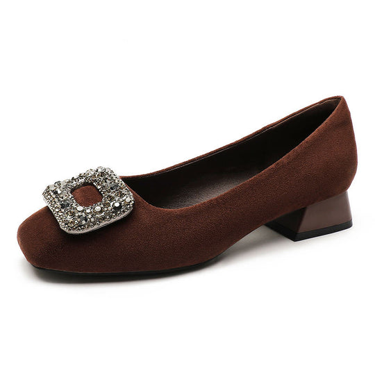 Damen elegante Ballerinas mit funkelndem Schmuck EB
