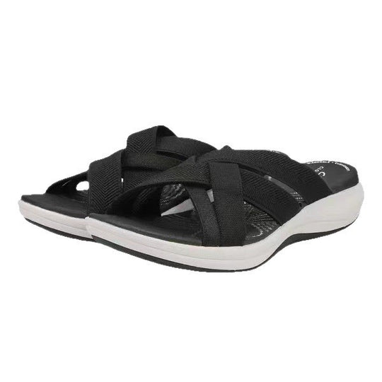 Damen flexible Riemchen-Sandalen mit anatomischer Fußbettung EB