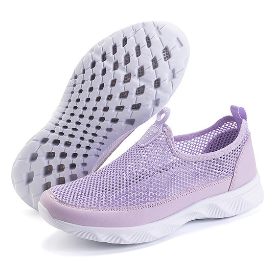 Damen Sportliche und atmungsaktive Slip-On Sneakers EB