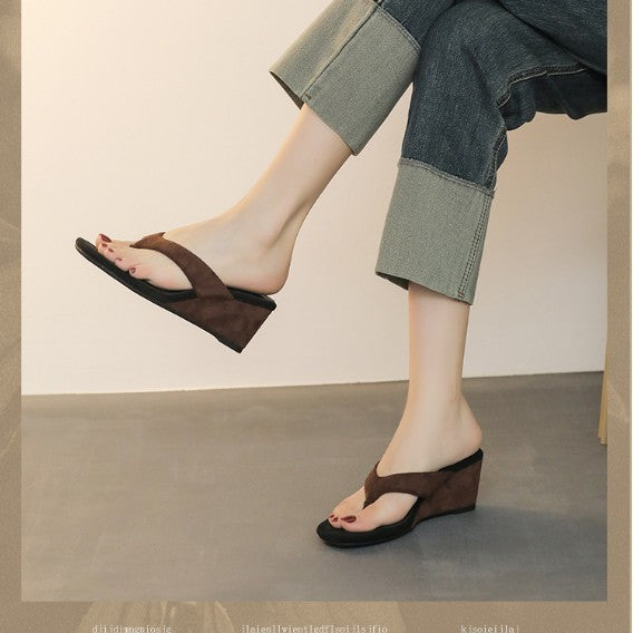 Damen Elegante Wedge-Pantoletten EB