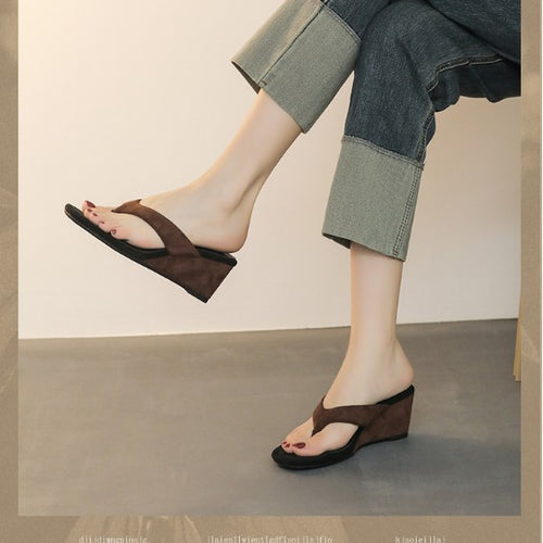 Damen Elegante Wedge-Pantoletten EB