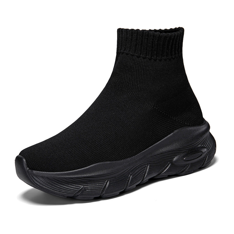 Damen Strick-Sneaker mit hohem Schaft und flexibler Sohle EB
