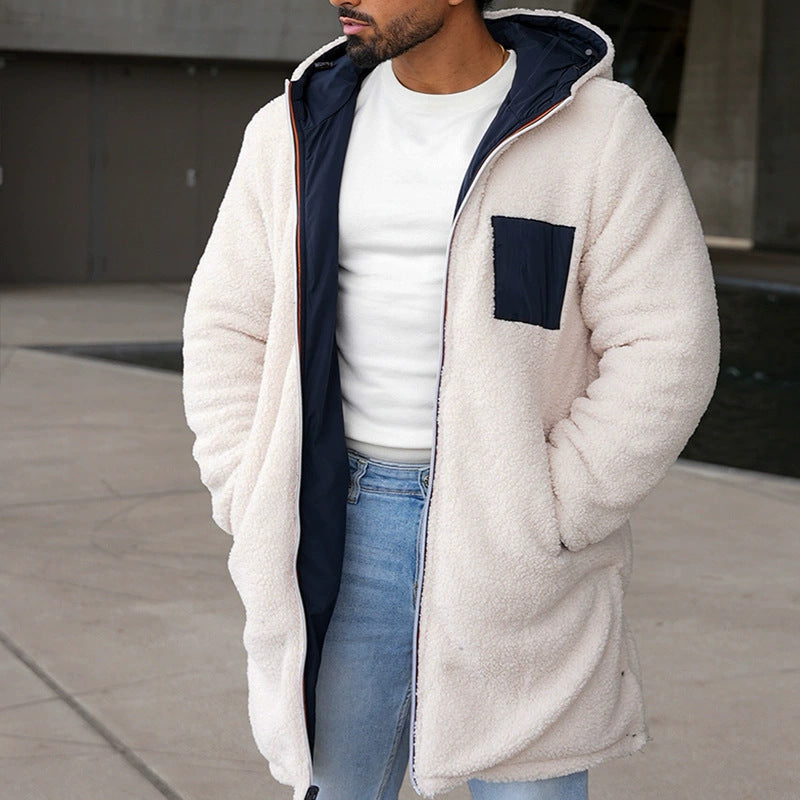 Herren sportliche Winterjacke mit weichem Innenfutter und hohem Kragen EB