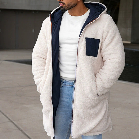 Herren sportliche Winterjacke mit weichem Innenfutter und hohem Kragen EB