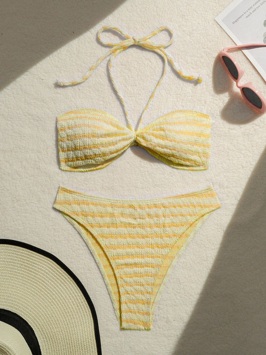 Damen Bikini-Set mit strukturierter Oberfläche EB