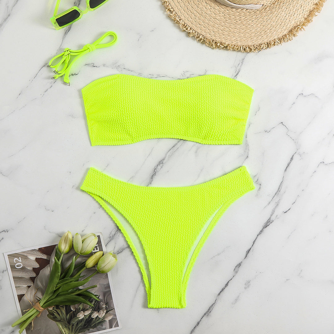 Damen Bandeau-Bikini mit strukturiertem Design EB
